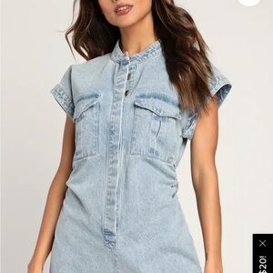 Lulu's Light Blue Denim dress